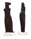 Bruce Arnott, Betrothal Pair, bronze mounted on a sandblasted perspex base