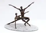 Maureen Quin, Ballet Dancers, bronze, mounted on a marble base