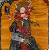 Eris Silke, Female Figure, acrylic on wood panel