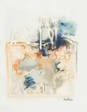 Composition with Pictograms by Walter Battiss, watercolour on paper, offered Mar 2019