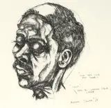 Ezrom Legae, Self, charcoal on paper
