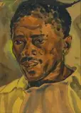 Richard Cheales, Portrait, watercolour and pencil on paper