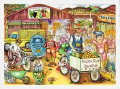 Thomas Motswai, Township at De Wildt, colour lithograph