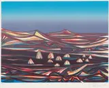 Abstract Landscape by Cecil Skotnes, colour woodcut, sold Mar 2019