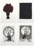 Peter Schütz, Tree Stool, Constellation Stool, Terrestrial Things, A Bird among Birds (4), linocut