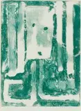 Wopko Jensma, Abstract in Green, monoprint