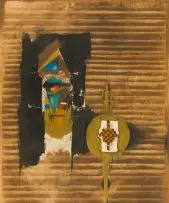 Johnny Friedlaender, Abstract, mixed media with embossing