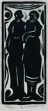 Two Figures by Ezekiel (Boycie) Madiba, linocut, offered Oct 2018