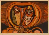 Head by Cecil Skotnes, woodcut, offered Oct 2018