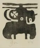 Wopko Jensma, Abstract, woodcut