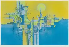 Dirk Meerkotter, Abstract, colour screenprint