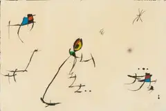 Joan Miró, Abstract, Barcelona 1972-73 Series, No. 11, colour etching and aquatint with high relief embossing