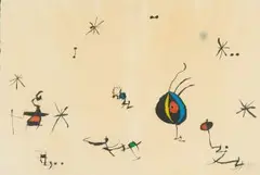 Joan Miró, Abstract, Barcelona 1972-73 Series, No. 10, colour etching and aquatint with high relief embossing