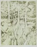 Thijs Nel, Trees, colour lithograph