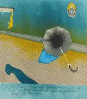 Andries Botha, On Rainy Days, colour lithograph
