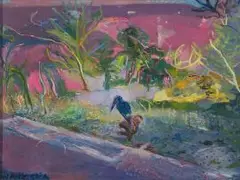 Wendy Anziska, Bird in Space, oil on canvas