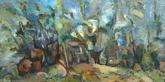 Forest by Kenneth Baker, oil on board, sold Oct 2018