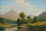 River Landscape by Titta Fasciotti, oil on board, sold Oct 2018