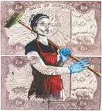 Mandlenkosi Mavengere, More than Hands and Shoulders, Thandi's Broom, mixed media on canvas