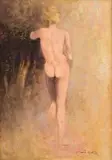 Martin Koch, Nude, oil on board