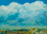 Fred Schimmel, Abstract Landscape, acrylic on board