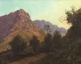 Mountainous Landscape by Tinus de Jongh, oil on canvas, offered Oct 2018