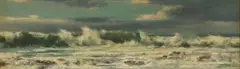 Otto Klar, Seascape, oil on board