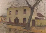 Siegfried Hahn, House in Dorp Street, Stellenbosch, oil on board