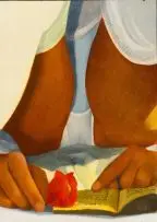 Blue by James Mooney, oil on card, offered Oct 2018