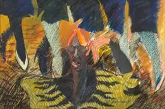 (Untitled) by André Naudé, mixed media on paper, offered Oct 2018