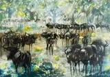 Morning Light, Pafuri by Gordon Vorster, watercolour on paper, sold Oct 2018