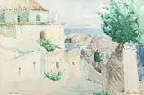 Terence McCaw, Nauplia, Greece, watercolour and charcoal on paper