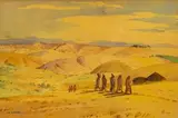 Nils Andersen, Zululand Scene, watercolour on paper