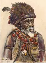 Simoni Mnguni, The Medicine Man, watercolour on paper