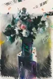 Louis van Heerden, Vase with Roses