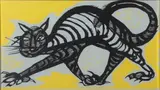 Cecil Skotnes, Cat, colour screenprint