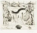 William Kentridge, Stage Set, etching