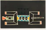 Hannes Harrs, Abstract Reptile Form, colour lithograph