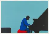 Inspired by Abdullah Ibrahim by Sam Nhlengethwa, colour lithograph, sold Jun 2018