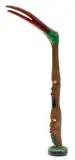 Phillip Rikhotso, Bird Form With Human Faces, carved and painted wood