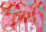 Mickey Korzennik, At the Front Gate of Shangri-La, mixed media on board