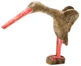 Phillip Rikhotso, Red Beaked Bird, carved and painted wood
