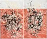 Mickey Korzennik, Go with the Flow, two, mixed media on board