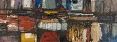 Armando Baldinelli, Abstract Composition, oil on board