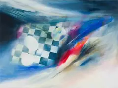 Margaret Rundle, Abstract, oil on canvas