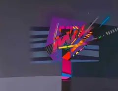 Paul Blomkamp, Abstract, airbrush on card