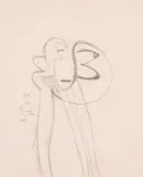 Nude I by Walter Battiss, pencil on paper, sold Jun 2018