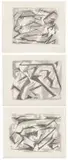 Eugene Labuschagne, Abstract Sketches, three, pencil on sketchbook paper