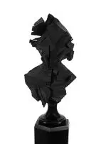 Wim Botha, Prism 17, bronze on a wooden pedestal