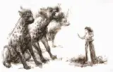 Diane Victor, Teaching Your Hyenas to Sing, smoke drawing, chalk and charcoal on paper